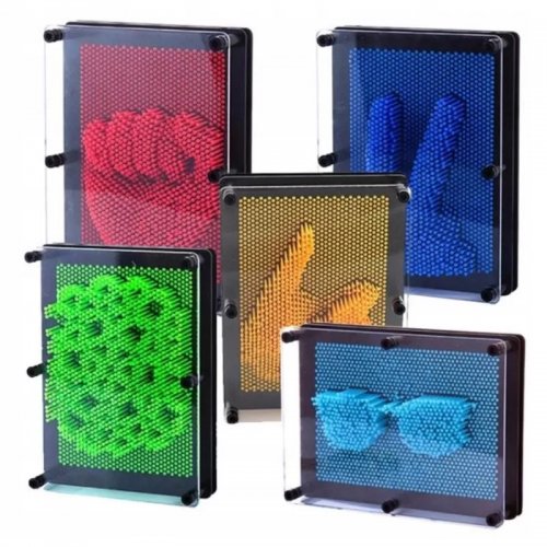 Pronett Odtlačky Pin Art veľké XXL modré