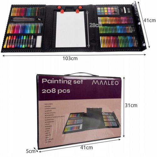 Maaleo 21645 Výtvarná sada Mega Art Set 208 ks čierna