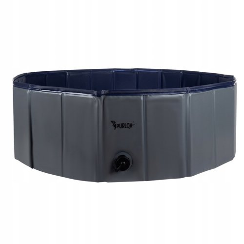 Purlov 20929 Skladací bazénik pre psov 100x30 cm, modro-sivý