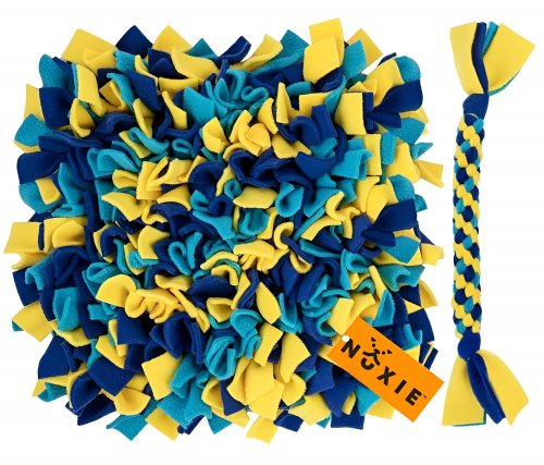 Nuxie XT2374 Čmuchací kobereček XL 35 cm s hračkou fialovo-žluto-modrý