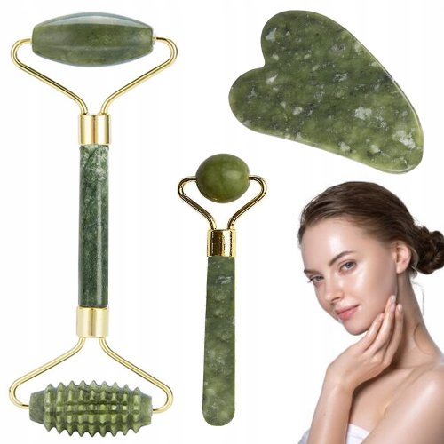 Verk 24360 Sada masážních válečků na obličej Jade Roller
