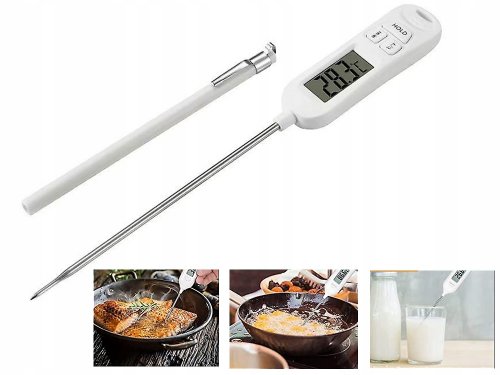 Verk 07177 Kuchyňský teploměr LCD B0713 bílý 