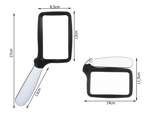 Verk 09151 Čtecí lupa skládací 5LED, 3x