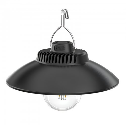 Pronett 1364 Závesná LED lampa na záhradu 1200mAh, IP44, čierna