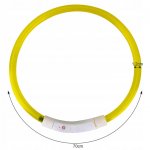 Purlov 21631 LED svietiaci obojok pre mačku a psa 70 cm žltá