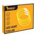 Purlov 21631 LED svítící obojek pro kočku a psa 70 cm žlutá