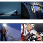 Trizand 21652 LED čelovka svítilna COB + XPE , 1200mAh, IPX4 černá