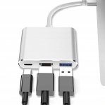 Verk 06280 Adaptér HUB USB-C, USB 3.0, HDMI 4K 