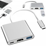 Verk 06280 Adaptér HUB USB-C, USB 3.0, HDMI 4K 