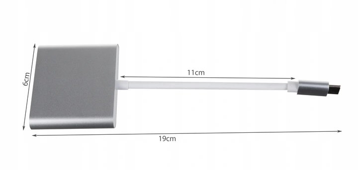 Verk 06280 Adaptér HUB USB-C, USB 3.0, HDMI 4K 