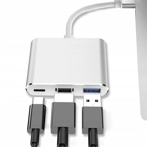 Verk 06280 Adaptér HUB USB-C, USB 3.0, HDMI 4K 
