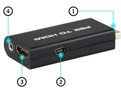 Verk 06281 Adaptér PS2 to HDMI Converter 