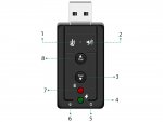 Verk 06283 USB Zvuková karta 7.1 Virtual
