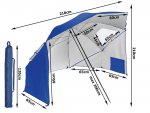 Verk 14423 Plážový slnečník XL 210 cm modrá