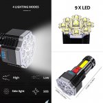Genetic 2424 Taktické LED svietidlo 9 LED, IP64