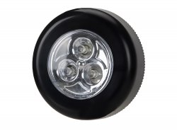 Verk 01224 Samolepiaca lampa 3 LED čierna
