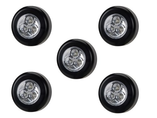 Verk 01224 Samolepiaca lampa 3 LED čierna