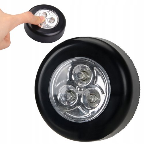 Verk 01224 Samolepiaca lampa 3 LED čierna