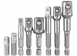Pronett XJ4442 Adaptéry na vŕtačku, 1/2", 3/8" a 1/4", súprava 8 ks