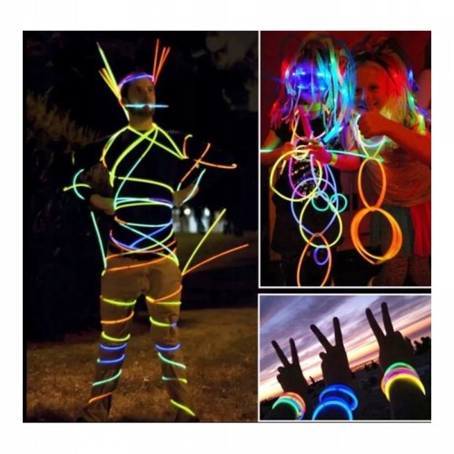 Pronett XJ4741 Svietiace náramky Lightstick 100 ks farebné