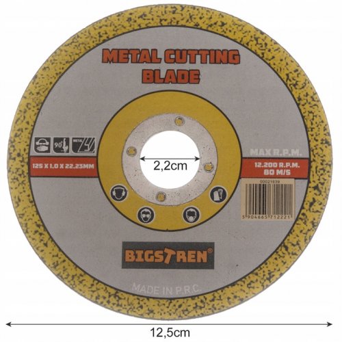 Bigstren 21639 Řezný kotouč na kov 125 mm, 50 ks 
