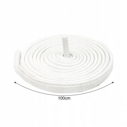 Malatec 21653 Elastické šnúrky s kovovým zapínaním 100 cm, 2 ks, biela