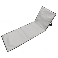 KIK KX5393 Nastaviteľná plážová podložka s opierkou 150 x 50 cm šedá