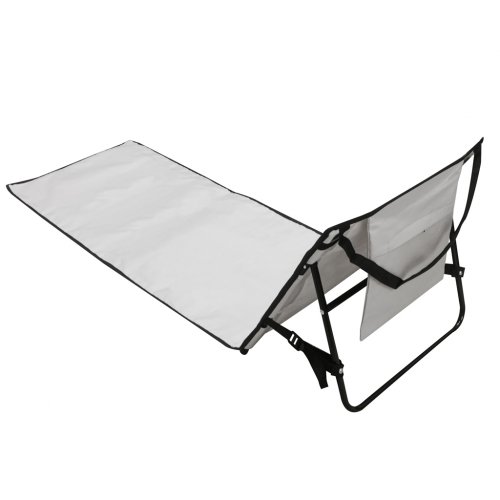 KIK KX5393 Nastavitelná plážová podložka s opěrkou 150 x 50 cm šedá