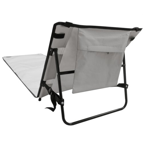 KIK KX5393 Nastavitelná plážová podložka s opěrkou 150 x 50 cm šedá