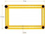 Verk 11350 Mutifunkčná šablóna meter - uholník