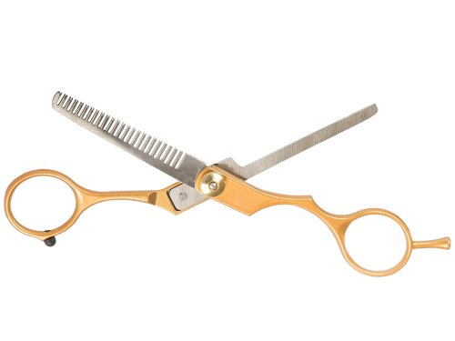 Verk 01858 Efilační kadeřnické nůžky na vlasy zlaté