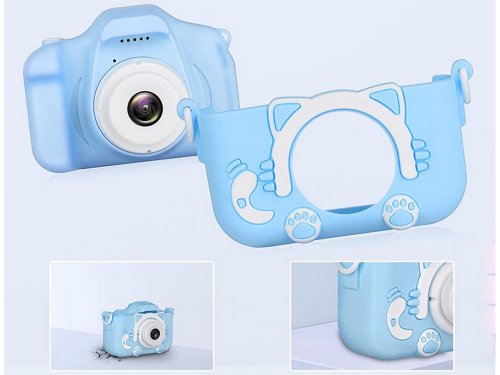 Verk 18257 Detský digitálny fotoaparát mačka modrá