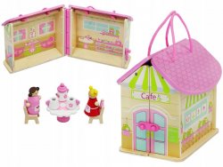Malatec 6522 Drevený prenosný domček pre bábiky