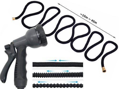 Verk 24396 Záhradná flexi hadica 15 - 45 m čierna