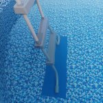 Malatec 21156 Protiskluzová podložka pod bazénové schůdky 23 x 77 cm modrá