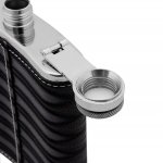 Foxter 2476 Placatka nerez 240 ml ekokůže černá
