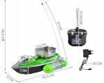 ISO 6050 Zakrmovací zavážací rybárska loď 43cm s nosnosťou až 1200g zelená