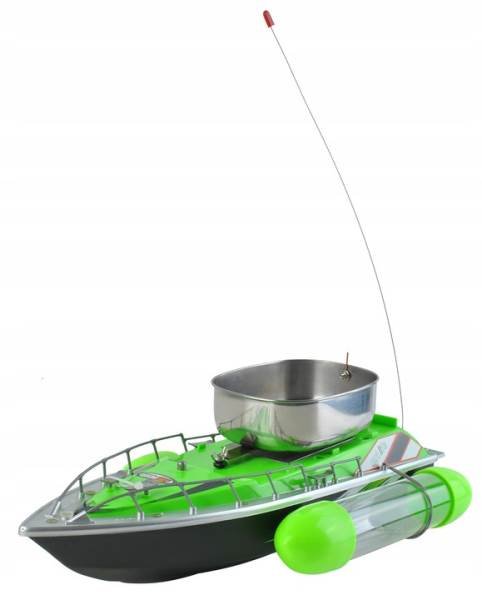 ISO 6050 Zakrmovací zavážecí rybářská loď 43cm s nosností až 1200g zelená
