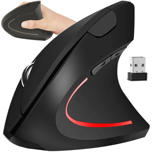 Izoxis 21799 Ergonomická vertikální bezdrátová myš černá