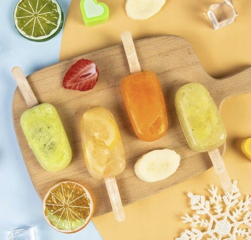 Ruhhy 20990 Silikónová forma na nanuky 4 ks + 50 schodíkov