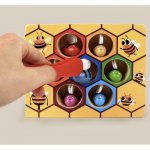 Kruzzel 21910 Dřevěná hra na výuku barev včelky