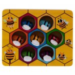 Kruzzel 21910 Drevená hra na výučbu farieb včielky