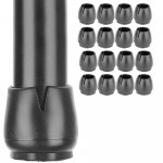 Verk 01853 Ochranné krytky na nábytek 12 - 16 mm, 16 ks černá
