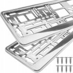 Xtrobb 22048 Podložka pod SPZ CHROM metallic 2 ks