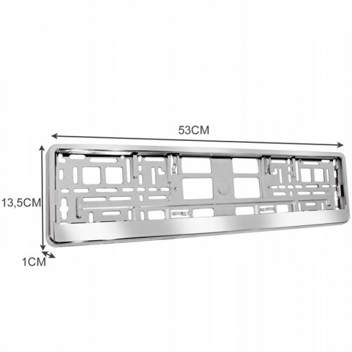 Xtrobb 22048 Podložka pod SPZ CHROM metallic 2 ks