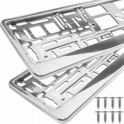 Xtrobb 22048 Podložka pod SPZ CHROM metallic 2 ks