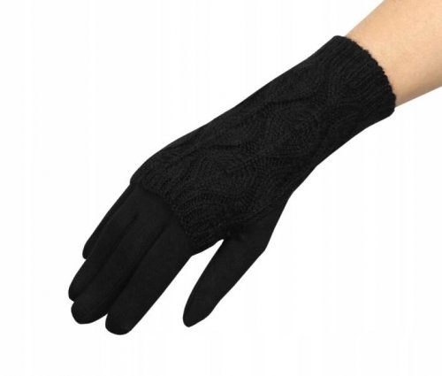 ISO 6413 Zimní rukavice na dotykové displeje 2v1 černé