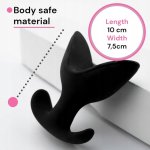 Sensual Roztahovací anální kolík 10 cm, černá