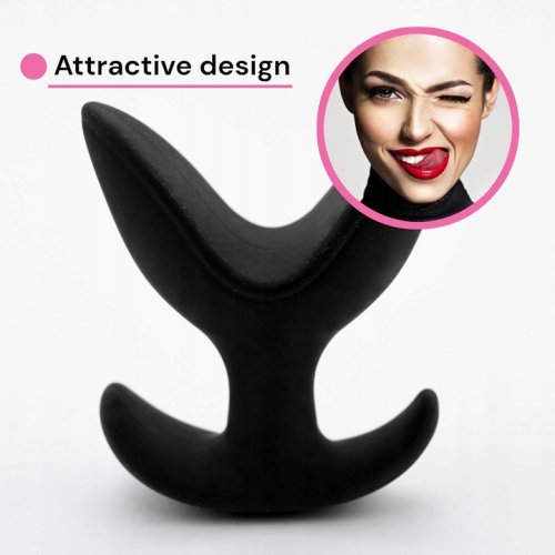 Sensual Roztahovací anální kolík 10 cm, černá