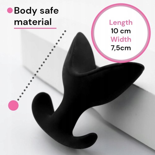 Sensual Roztahovací anální kolík 10 cm, černá